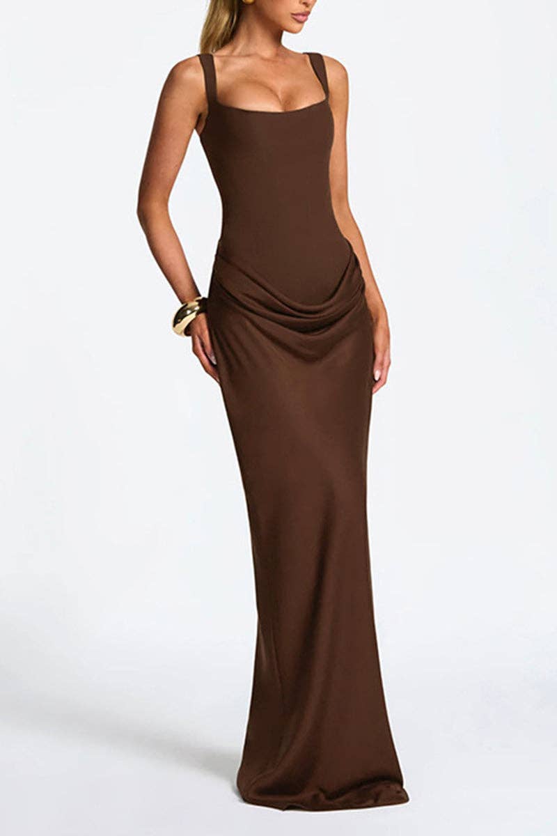 Sleek Sleeveless Bodycon Maxi Dress