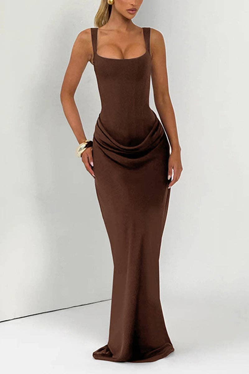 Sleek Sleeveless Bodycon Maxi Dress