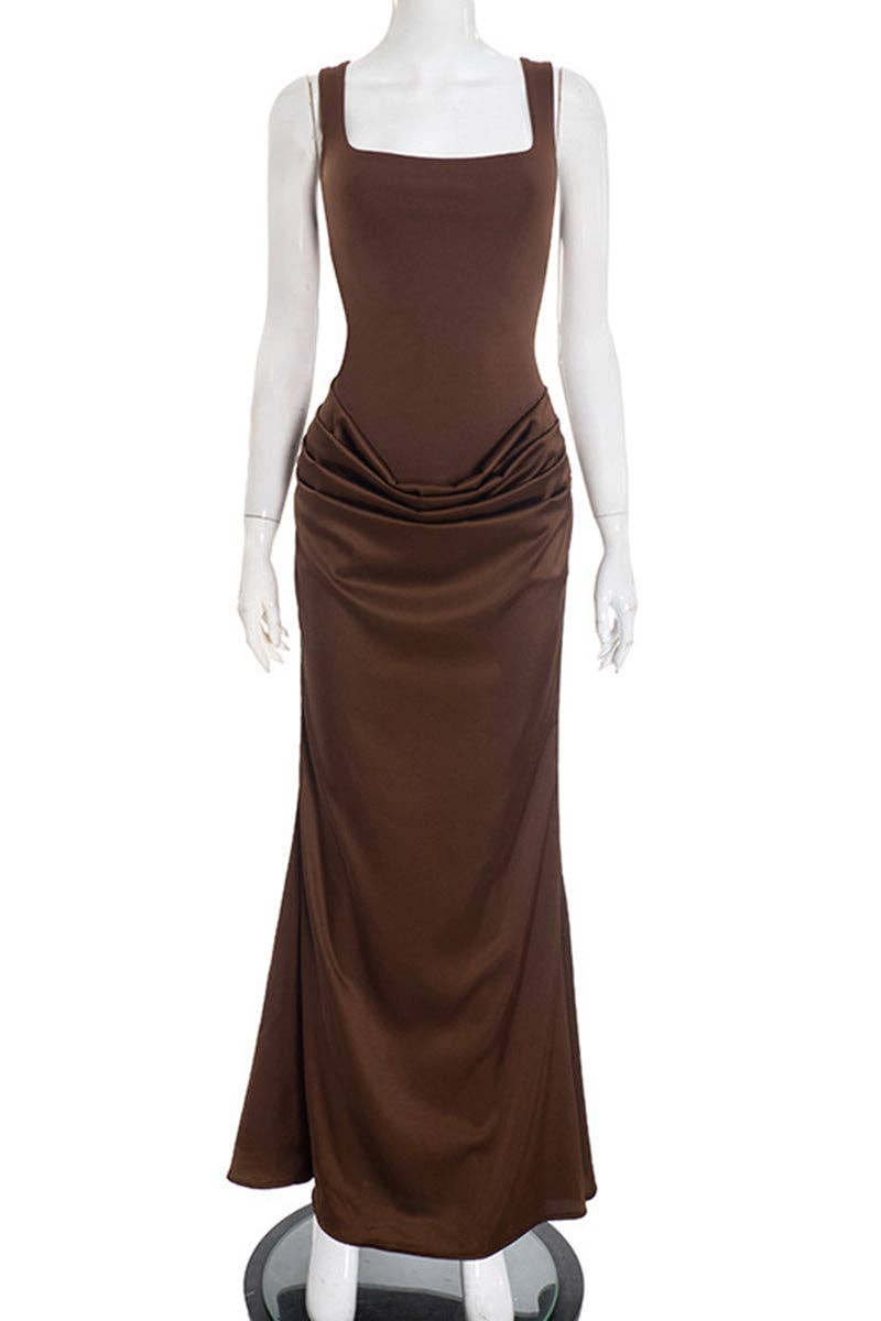 Sleek Sleeveless Bodycon Maxi Dress