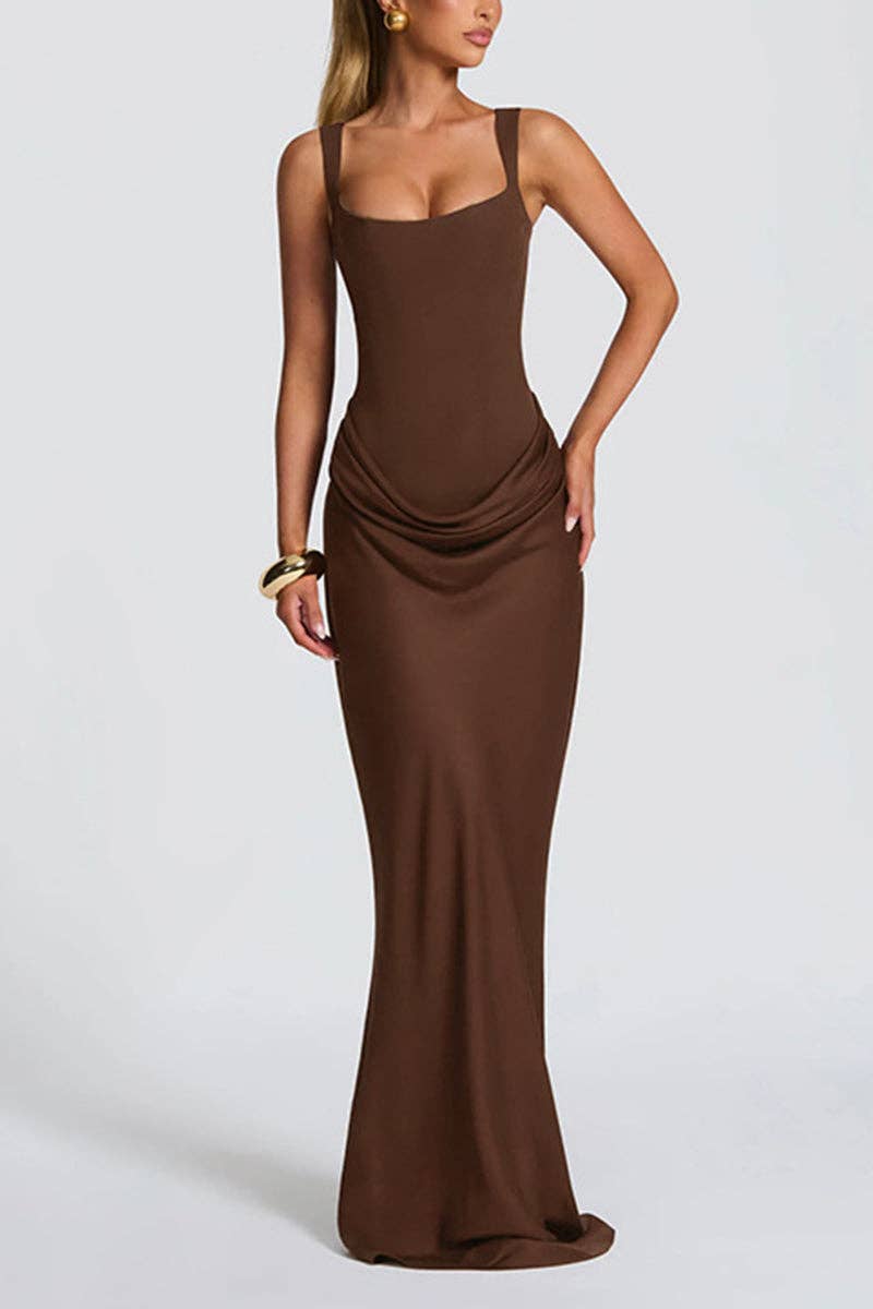 Sleek Sleeveless Bodycon Maxi Dress
